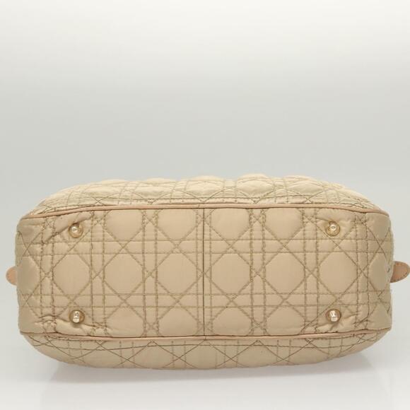 DIOR Canage Hand Bag Nylon Beige Gold - Picture 9 of 14